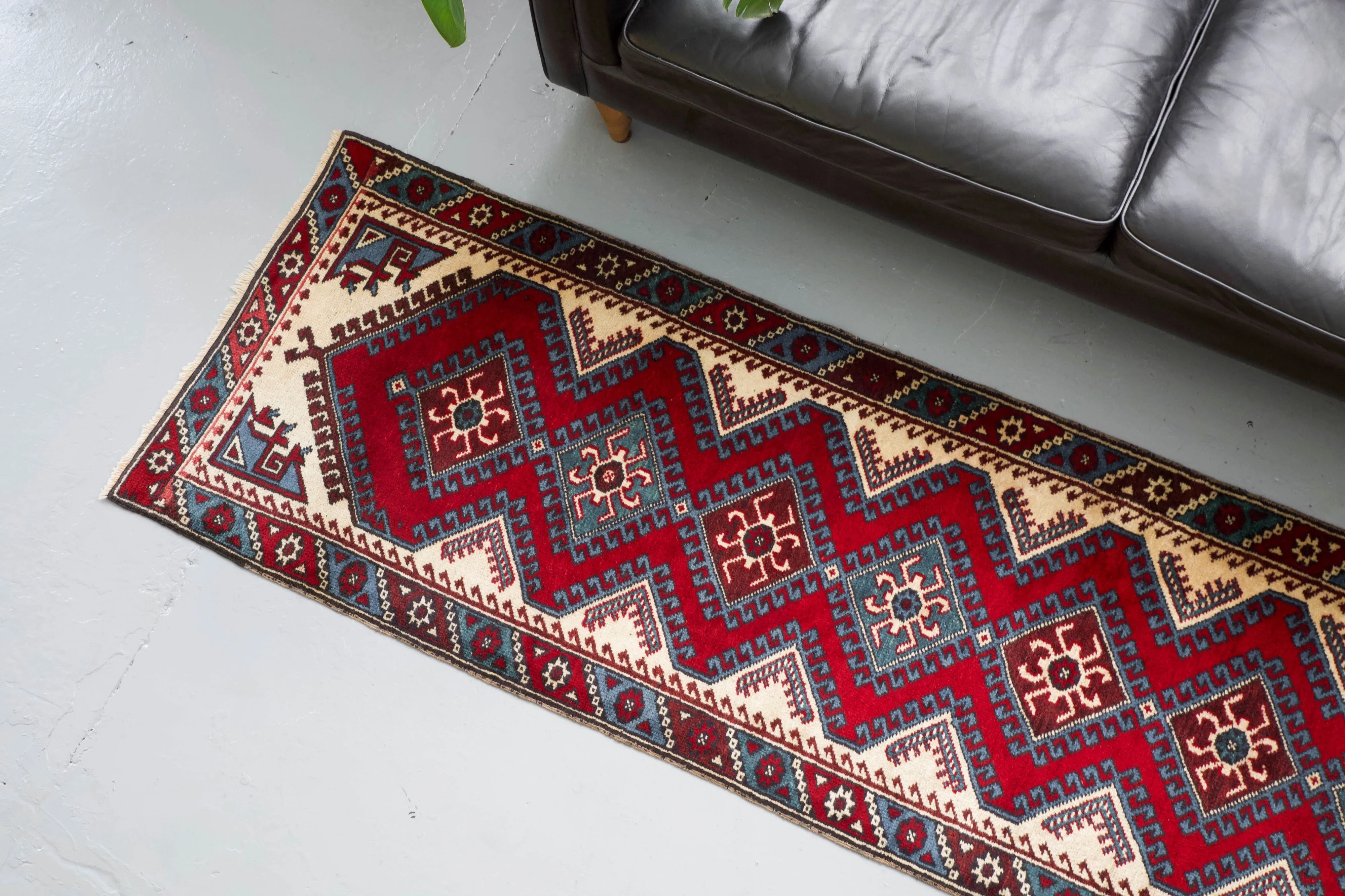 Old Turkish Dosemealti Runner Rug