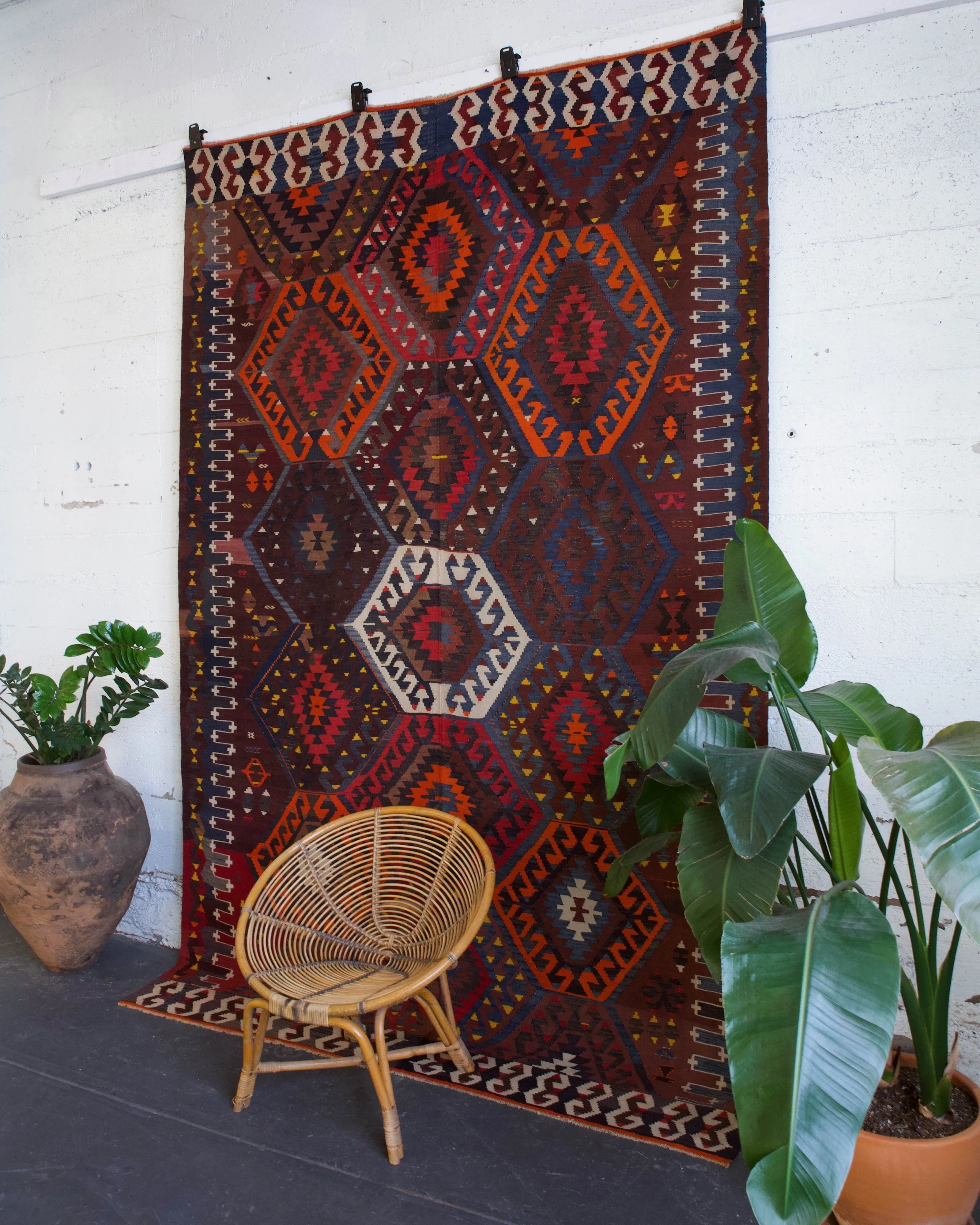 Old Turkish Karakecili Kilim Rug
