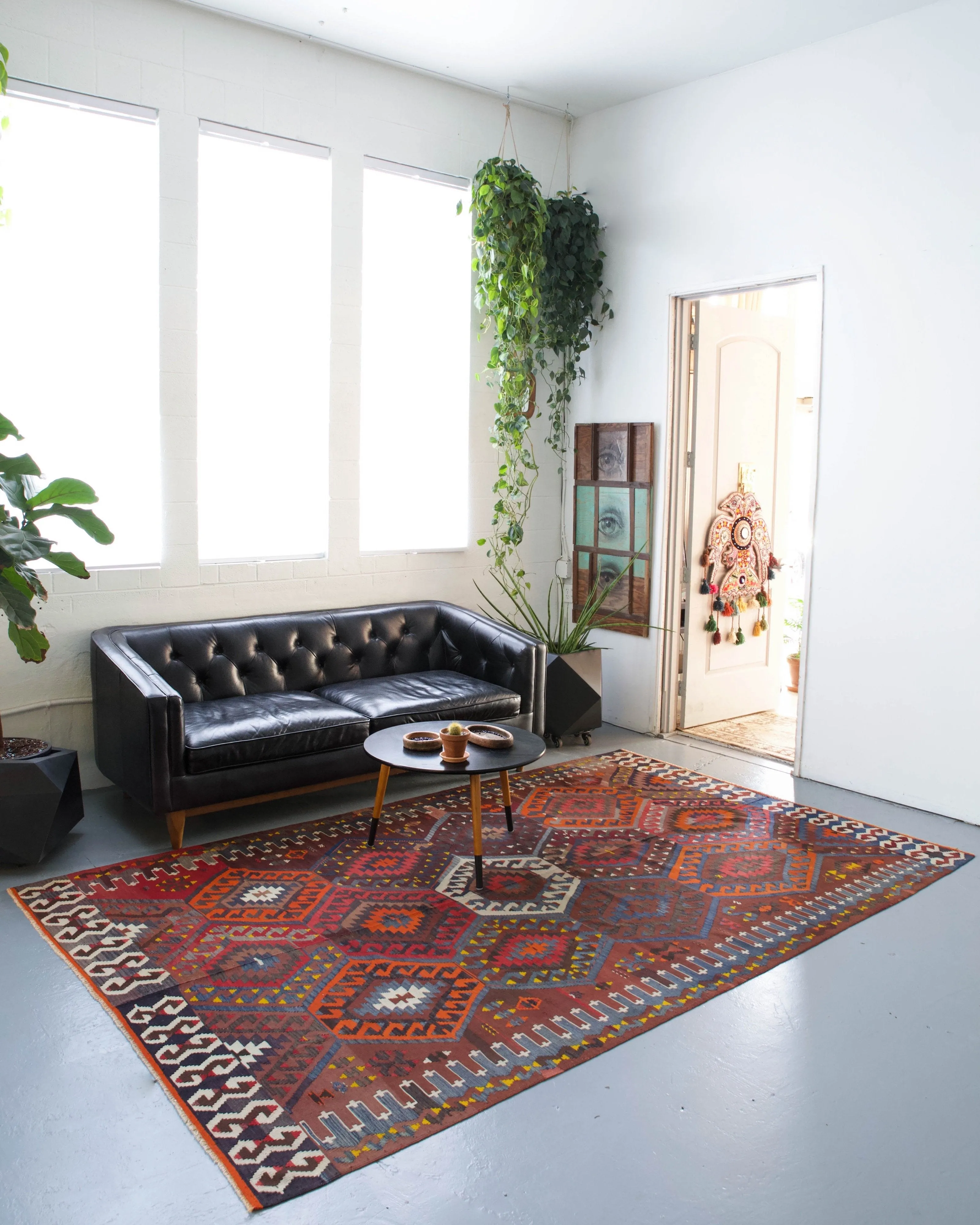 Old Turkish Karakecili Kilim Rug