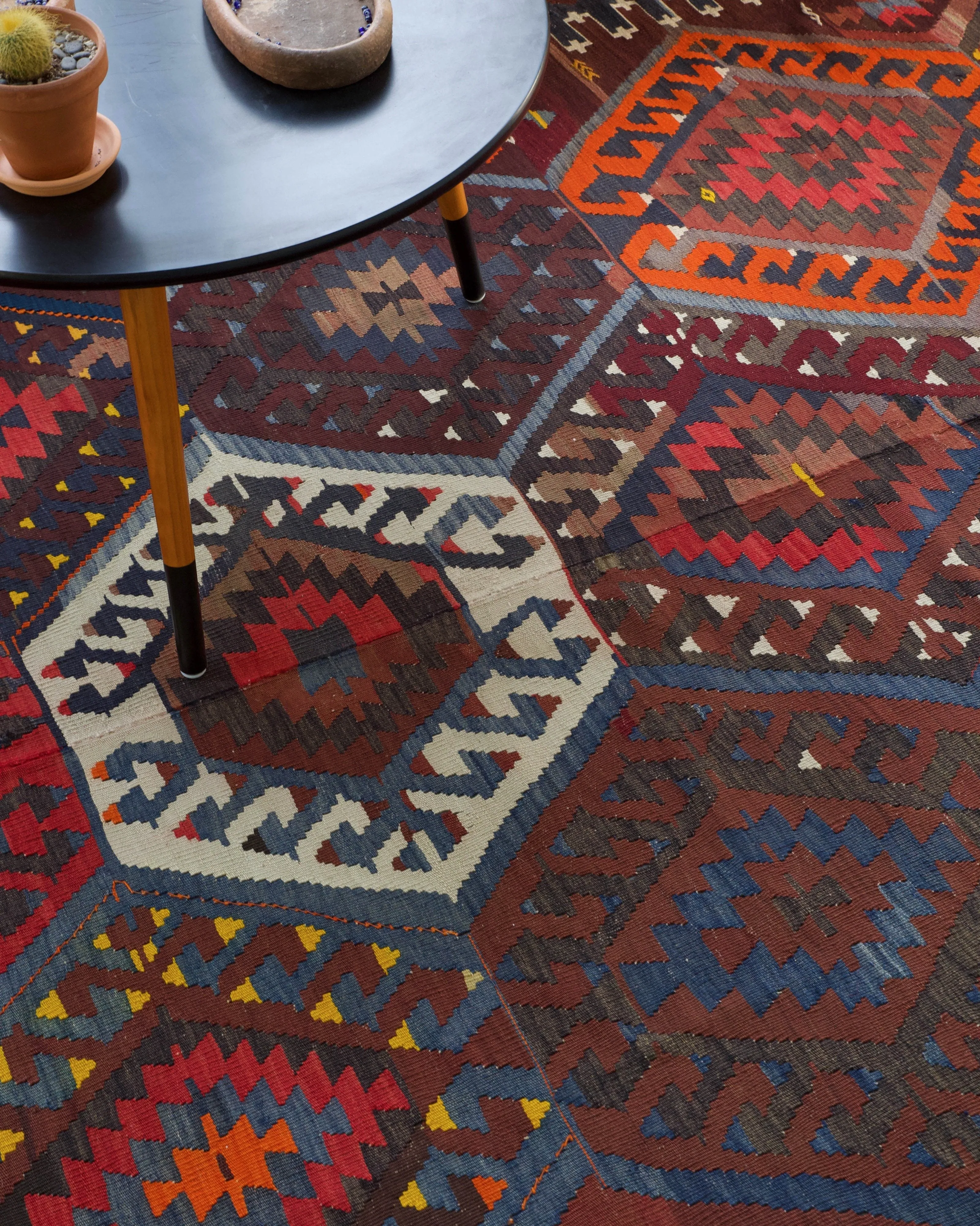 Old Turkish Karakecili Kilim Rug