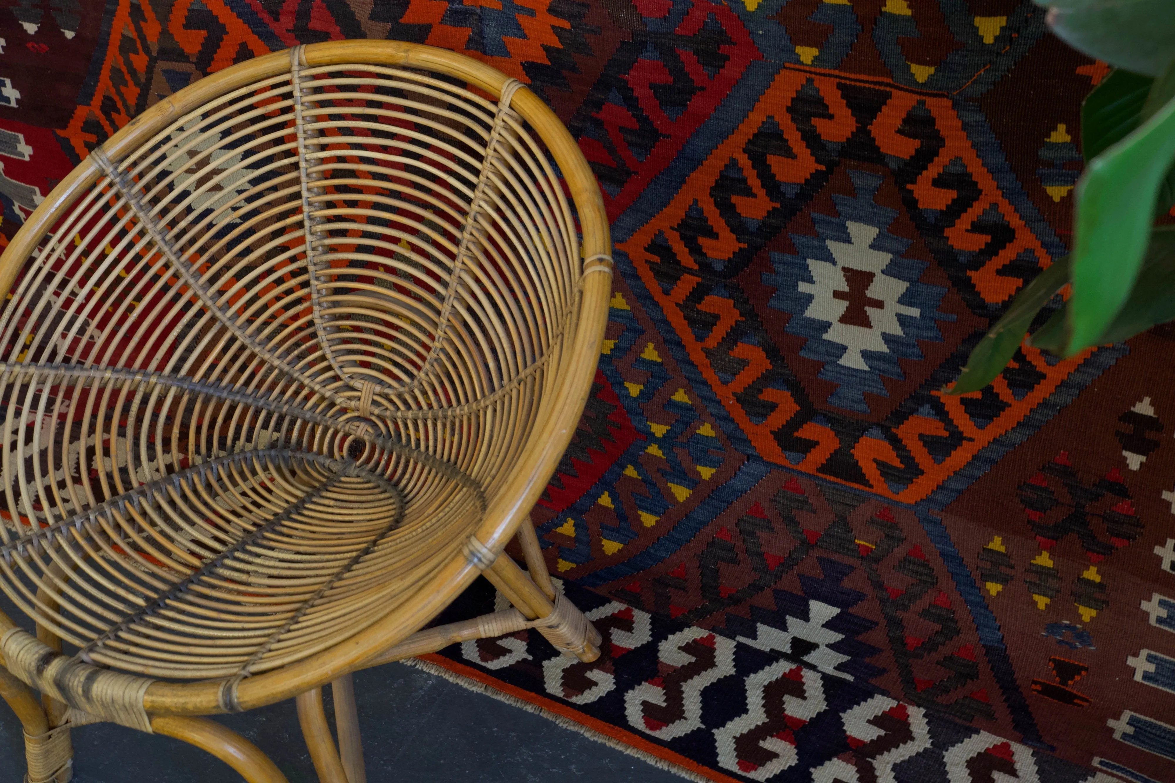 Old Turkish Karakecili Kilim Rug