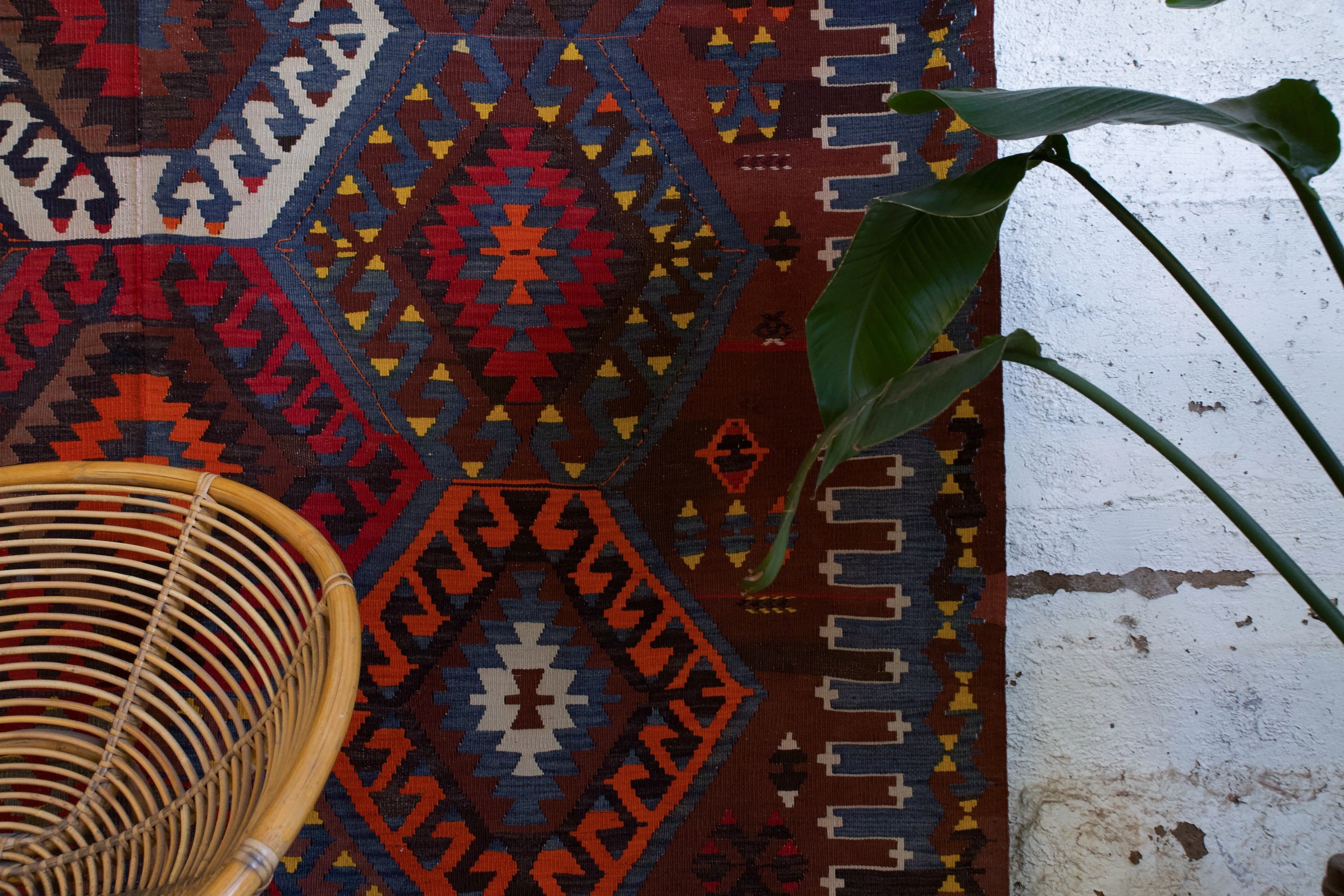Old Turkish Karakecili Kilim Rug