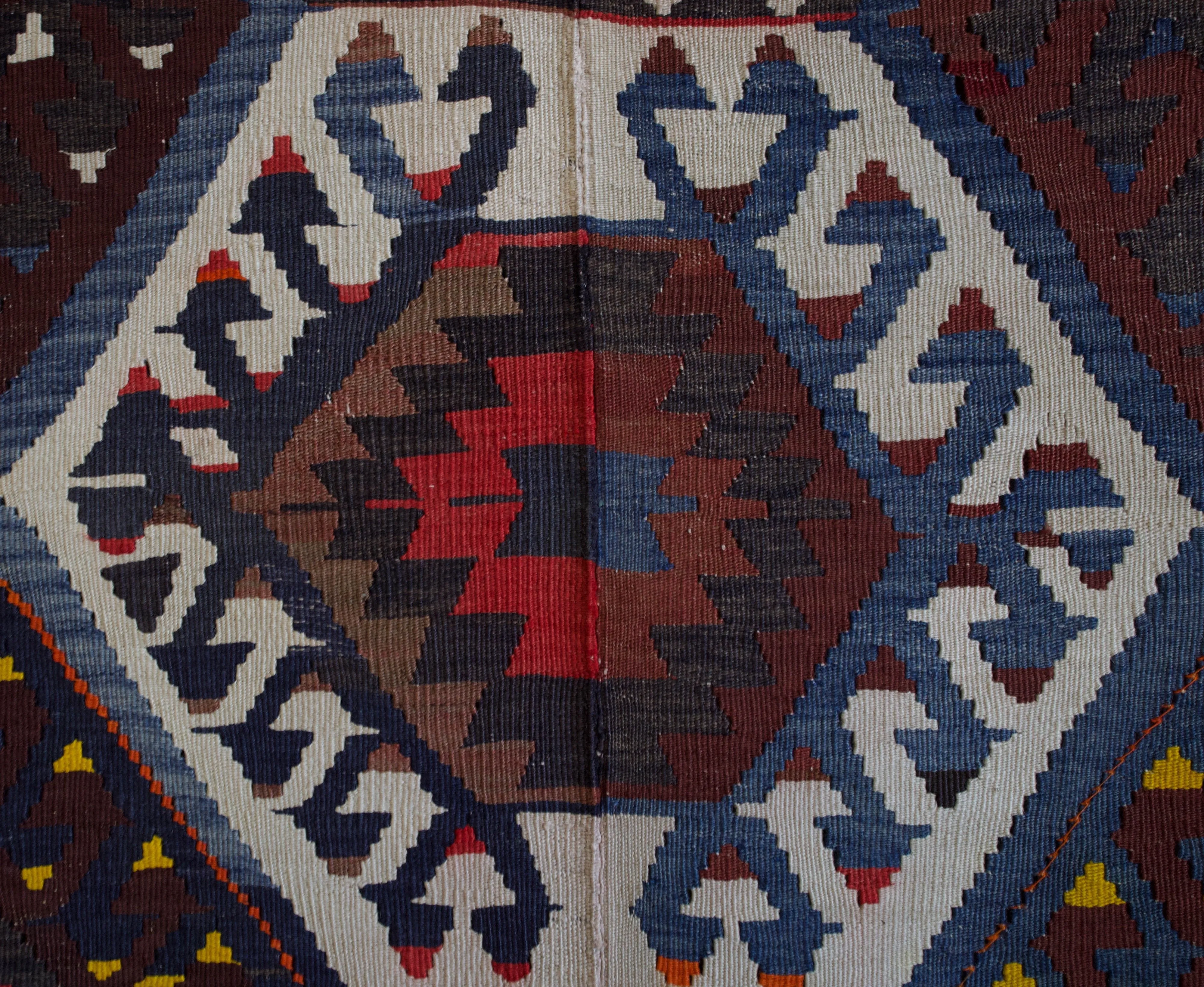 Old Turkish Karakecili Kilim Rug