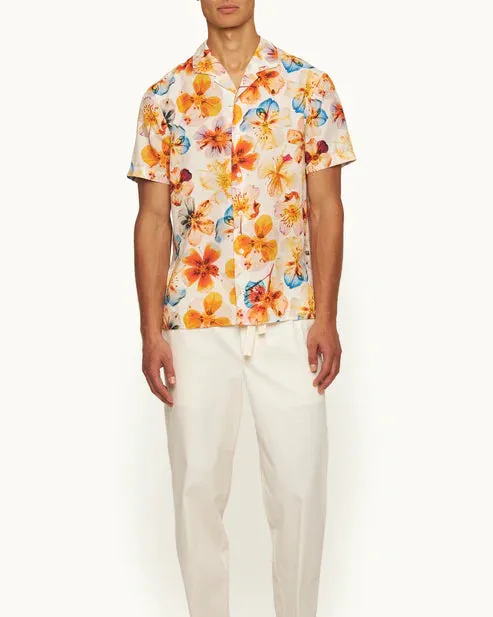 Orlebar Brown Hibbert SL Shirt - White Sand