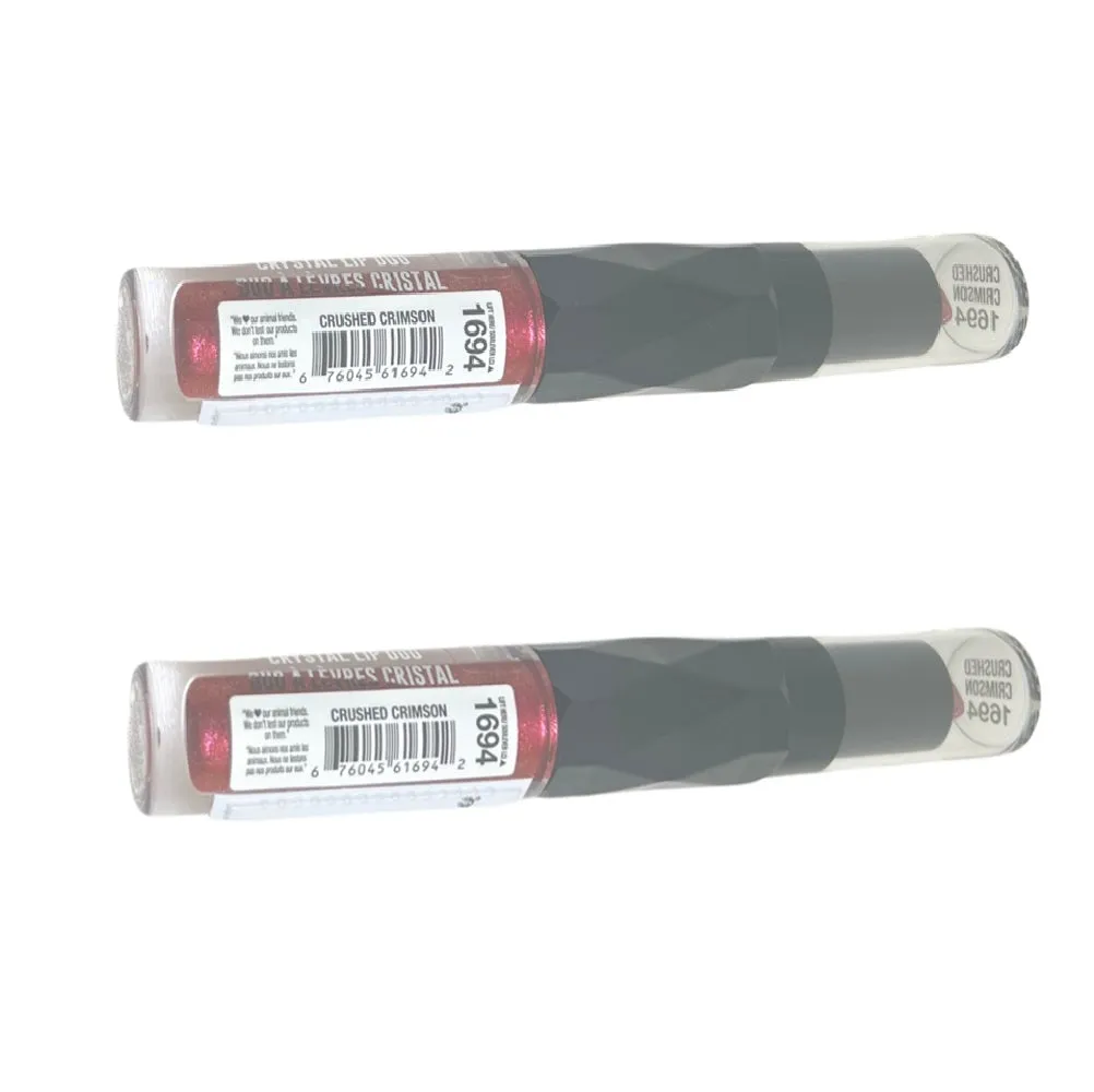 Pack of 2 Hard Candy Glitteratzi Crystal Lip Duo,  Crushed Crimson 1694