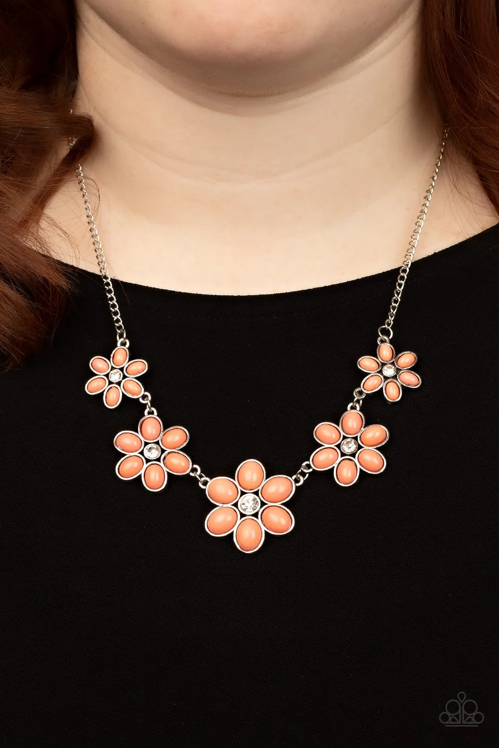 Paparazzi - Prairie Party - Orange Necklace