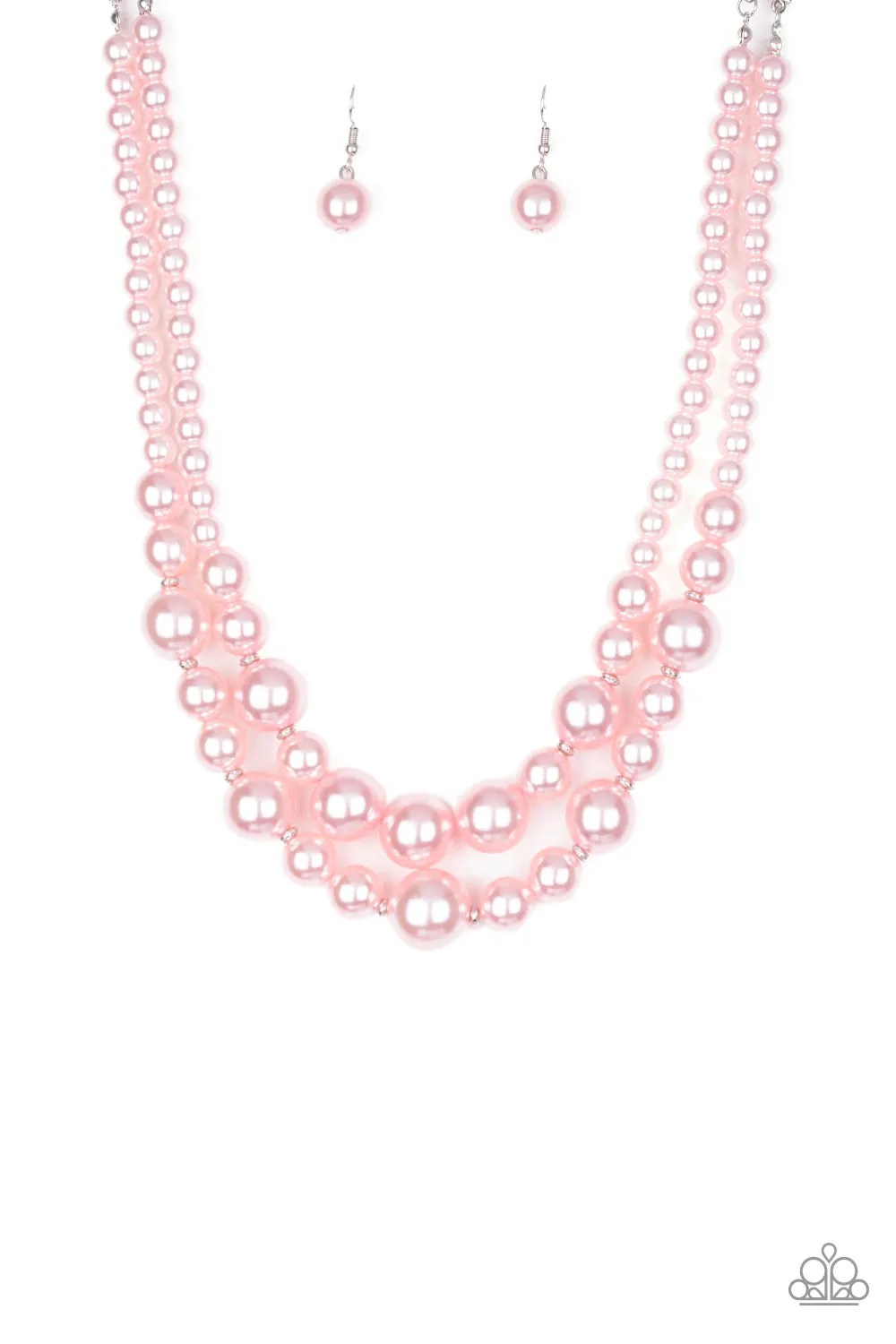 Paparazzi - The More The Modest - Pink Pearl Necklace