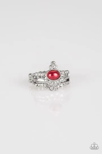 Paparazzi - Timeless Tiaras - Red Pearl Ring