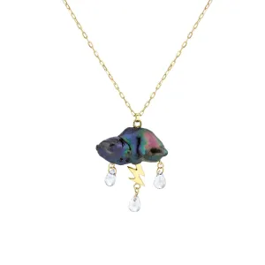 Peacock Storm Cloud Necklace