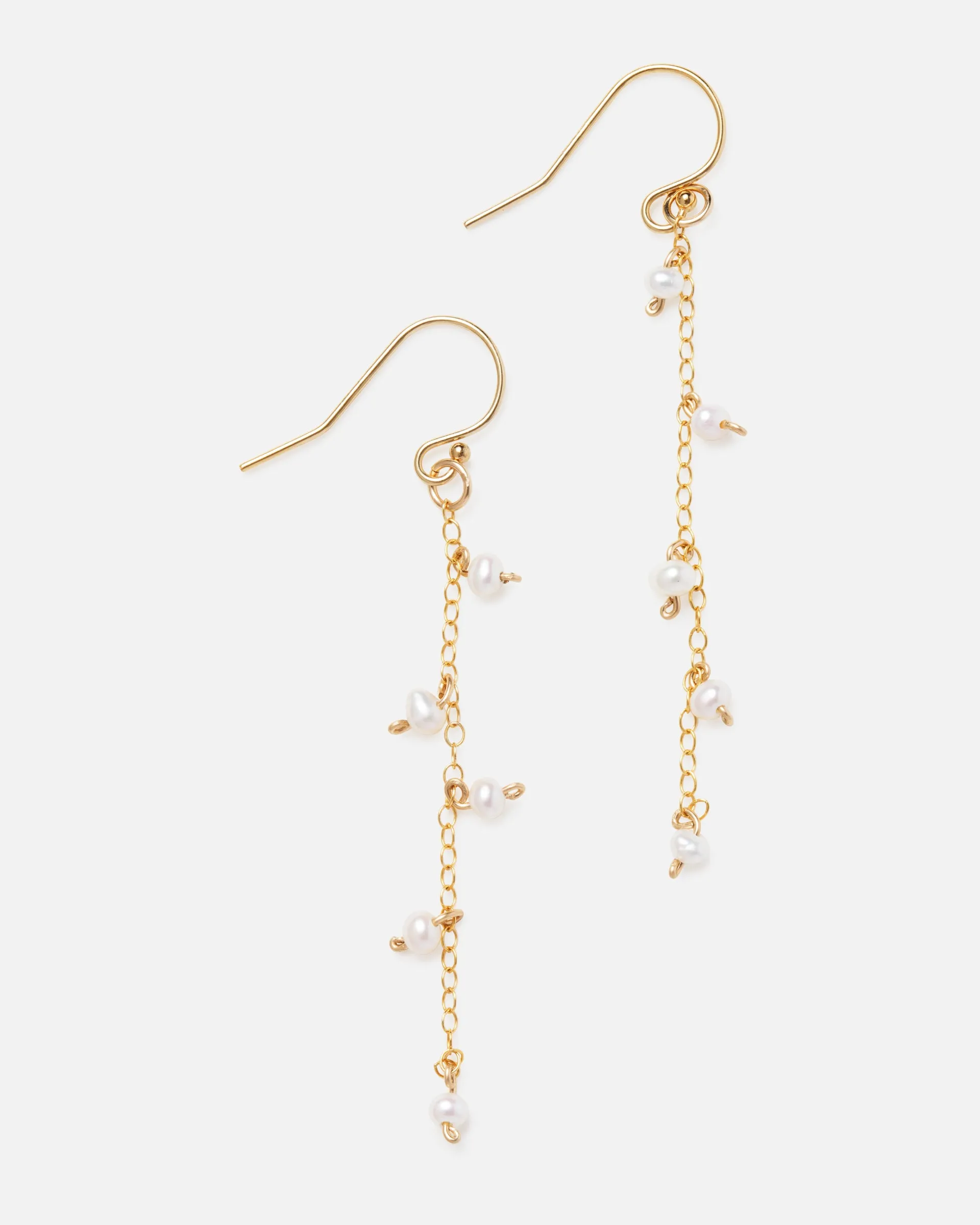 PEARL 14K GOLD FILLED DROP EARRINGS