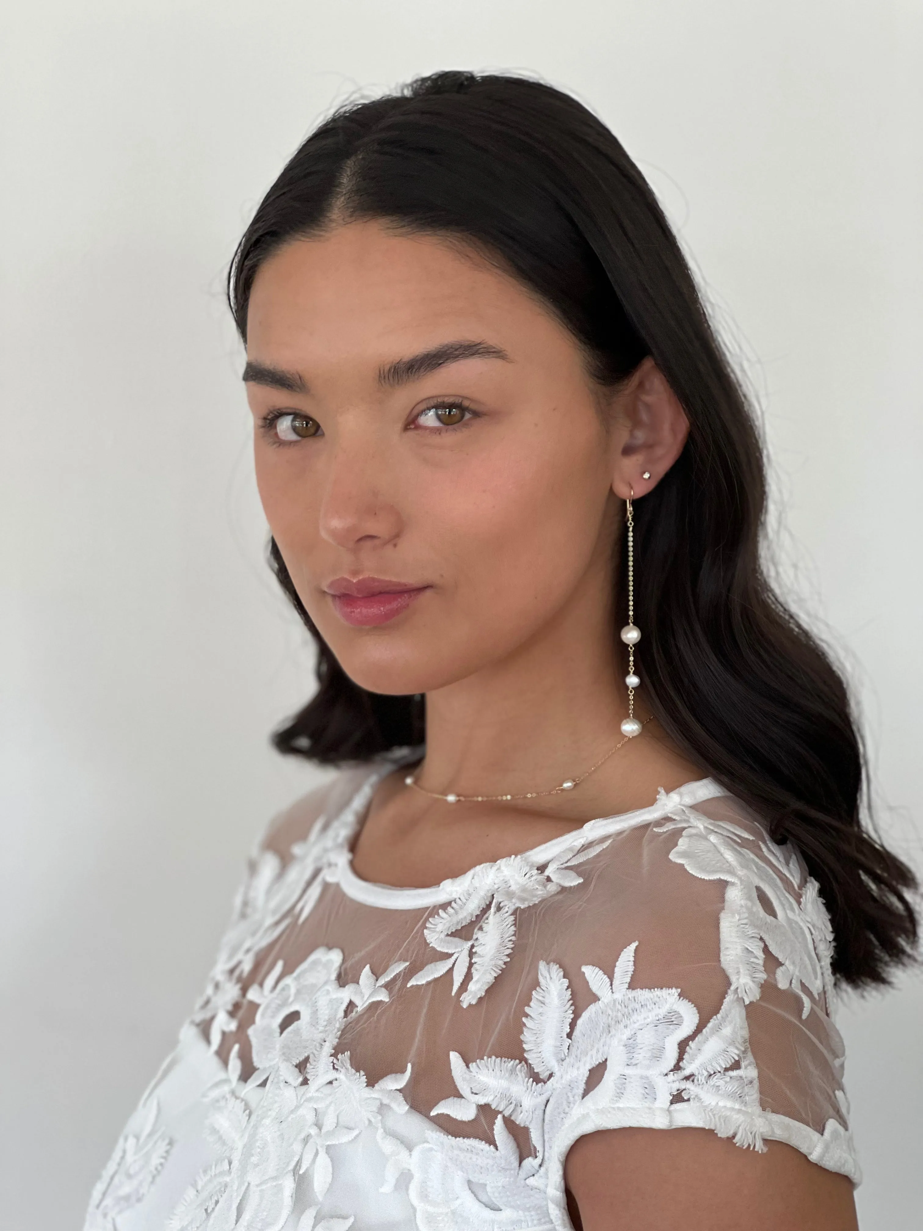 Pearl & Dainty Chain Necklace