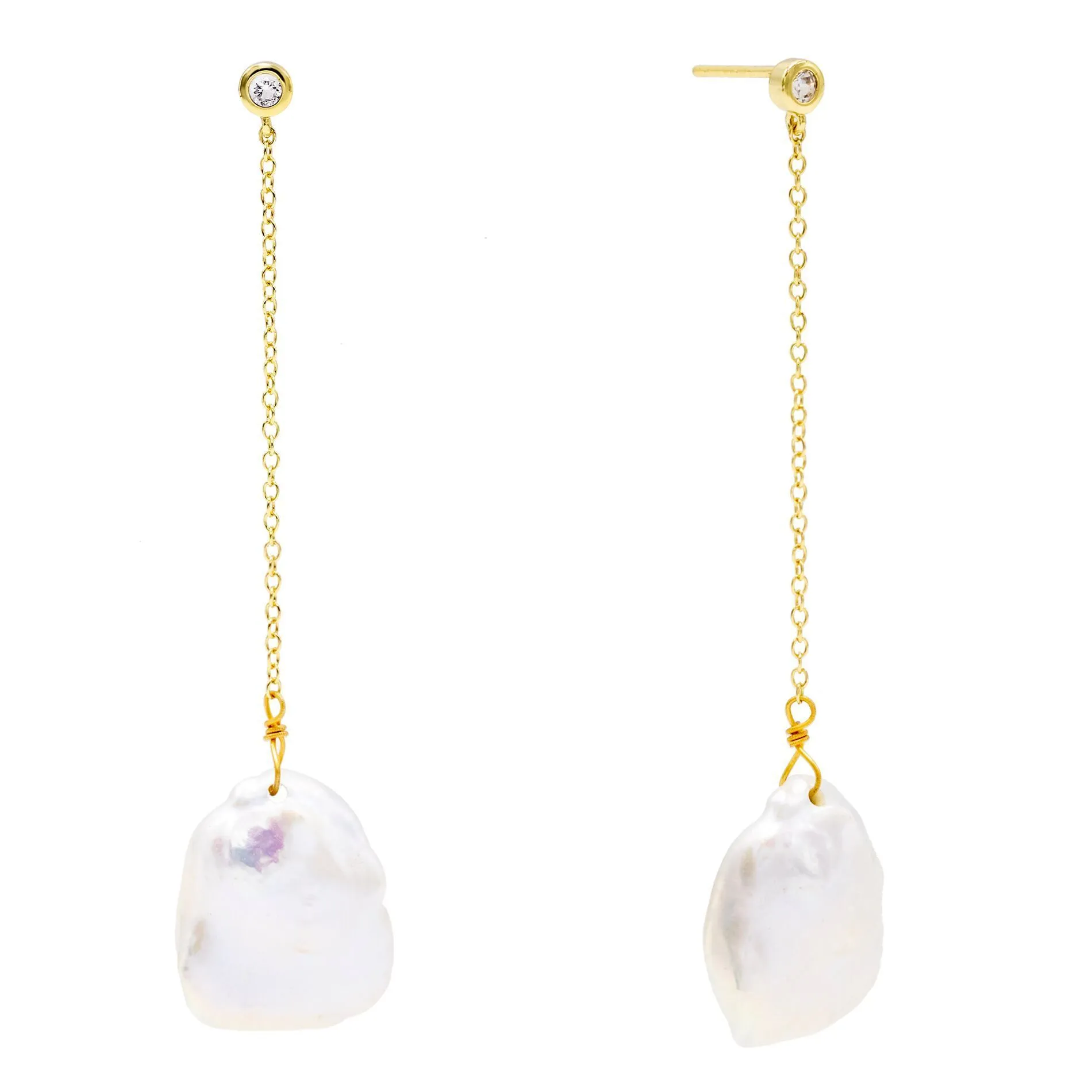 Pearl Drop Stud Earring