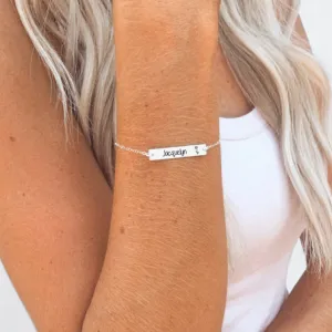 Personalized Birth Flower Bracelet