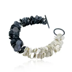 Petals Bracelet Black & Silver