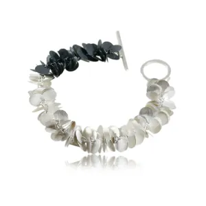 Petals Bracelet Silver & Black