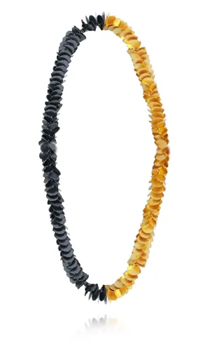 Petals Collier Black & Gold