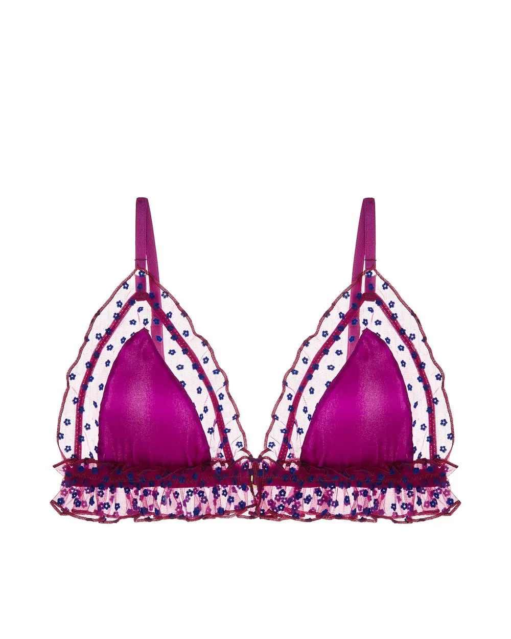 Petunia Triangle Bra with Silk