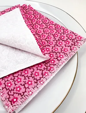 Pink Retro Daisy Napkins