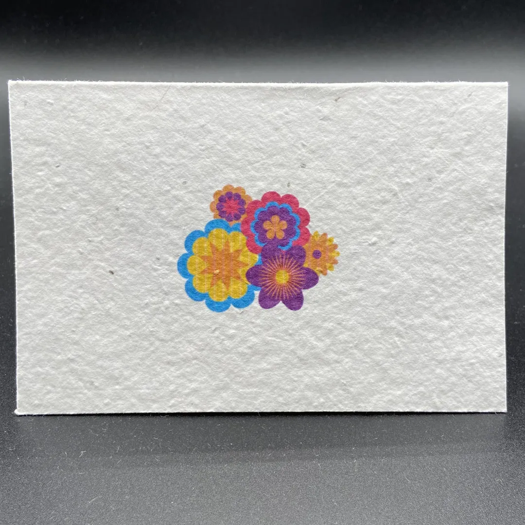 Plantable Blank Card - Retro Flowers
