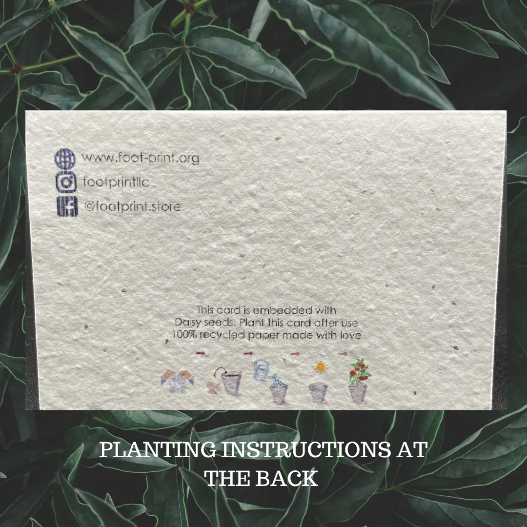 Plantable Blank Card - Retro Flowers