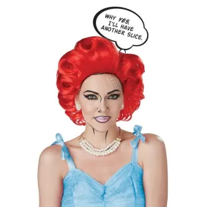 Pop Art Girl Wig Red