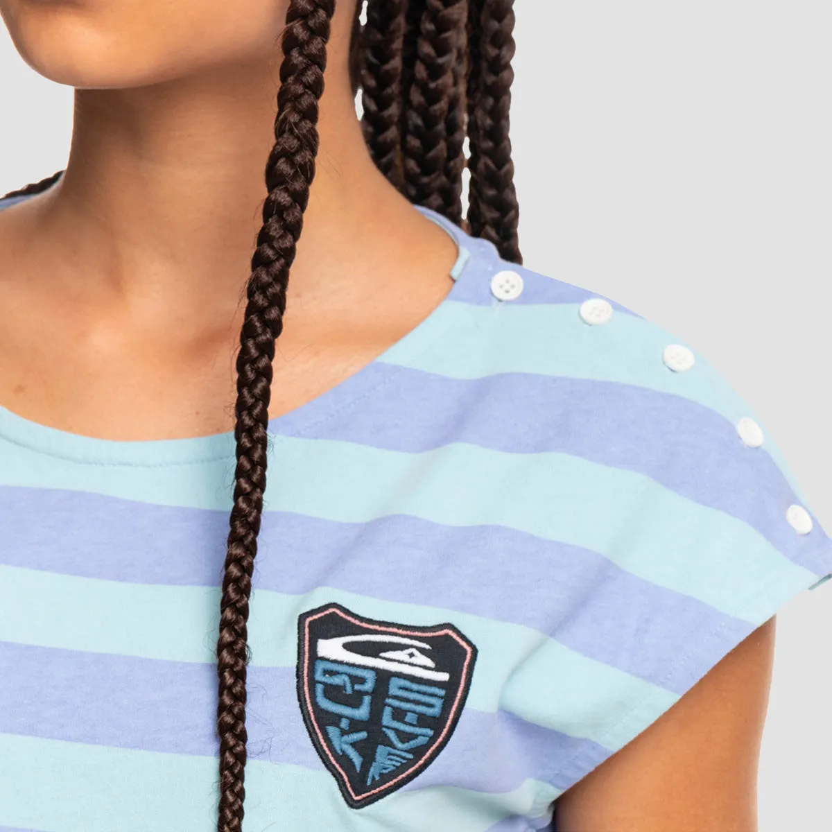 Quiksilver x Stranger Things Lenora T-Shirt Lenora Printed Stripes - Womens