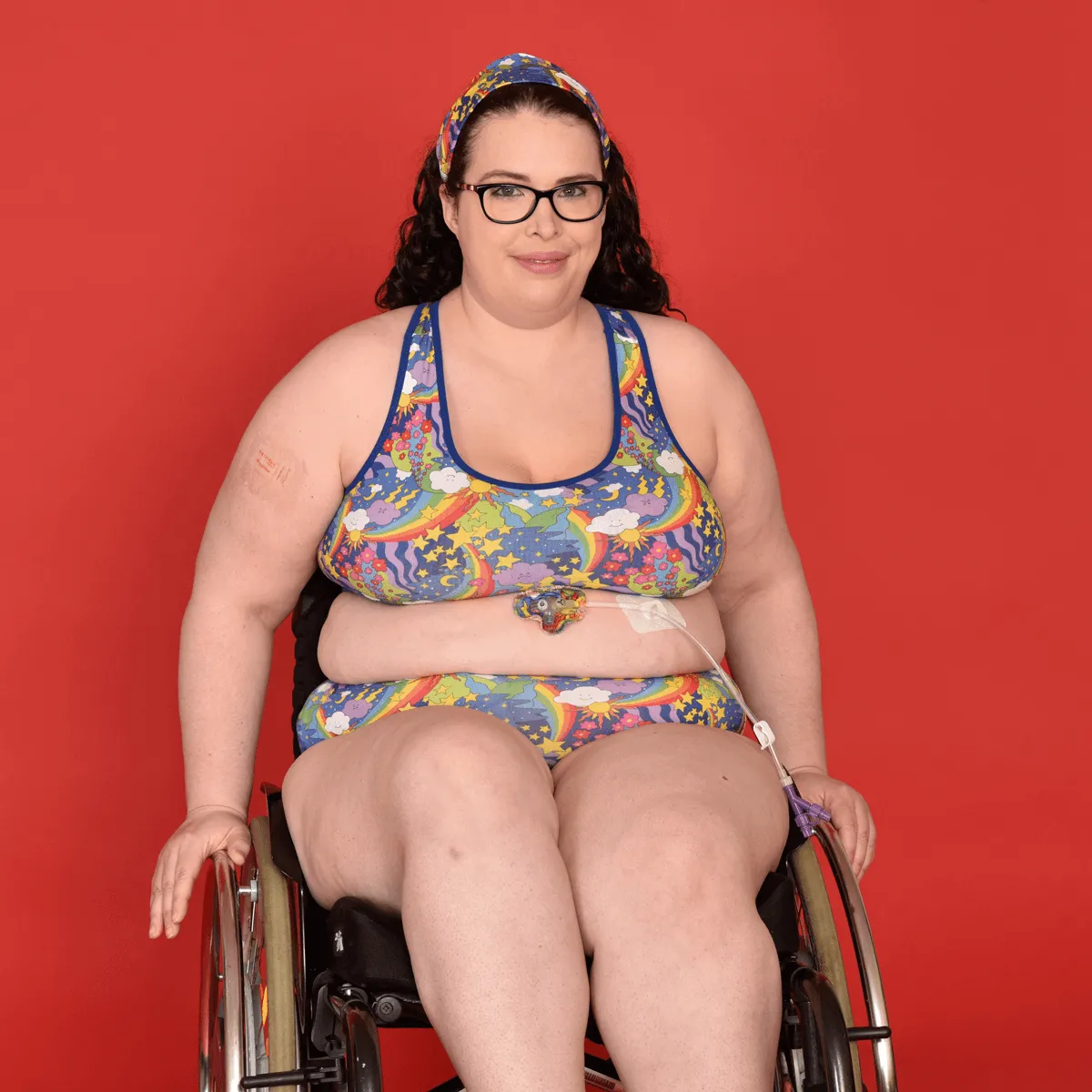 Racerback Bralette - Retro Rainbows