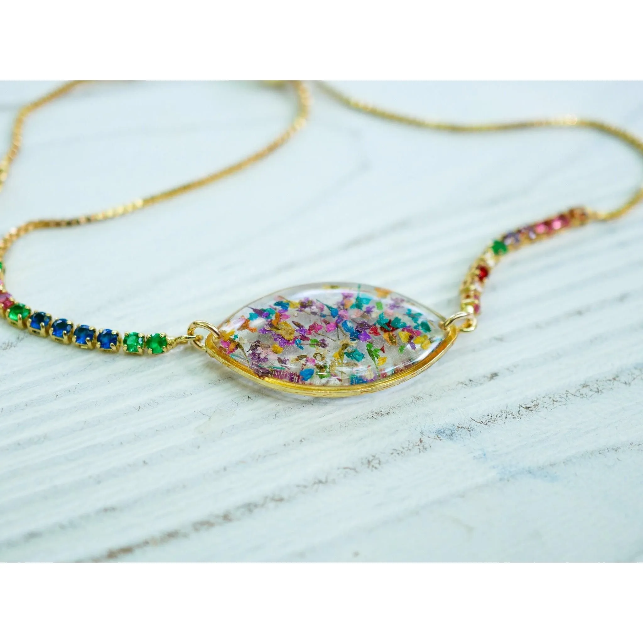 Rainbow Flower Confetti Bracelet