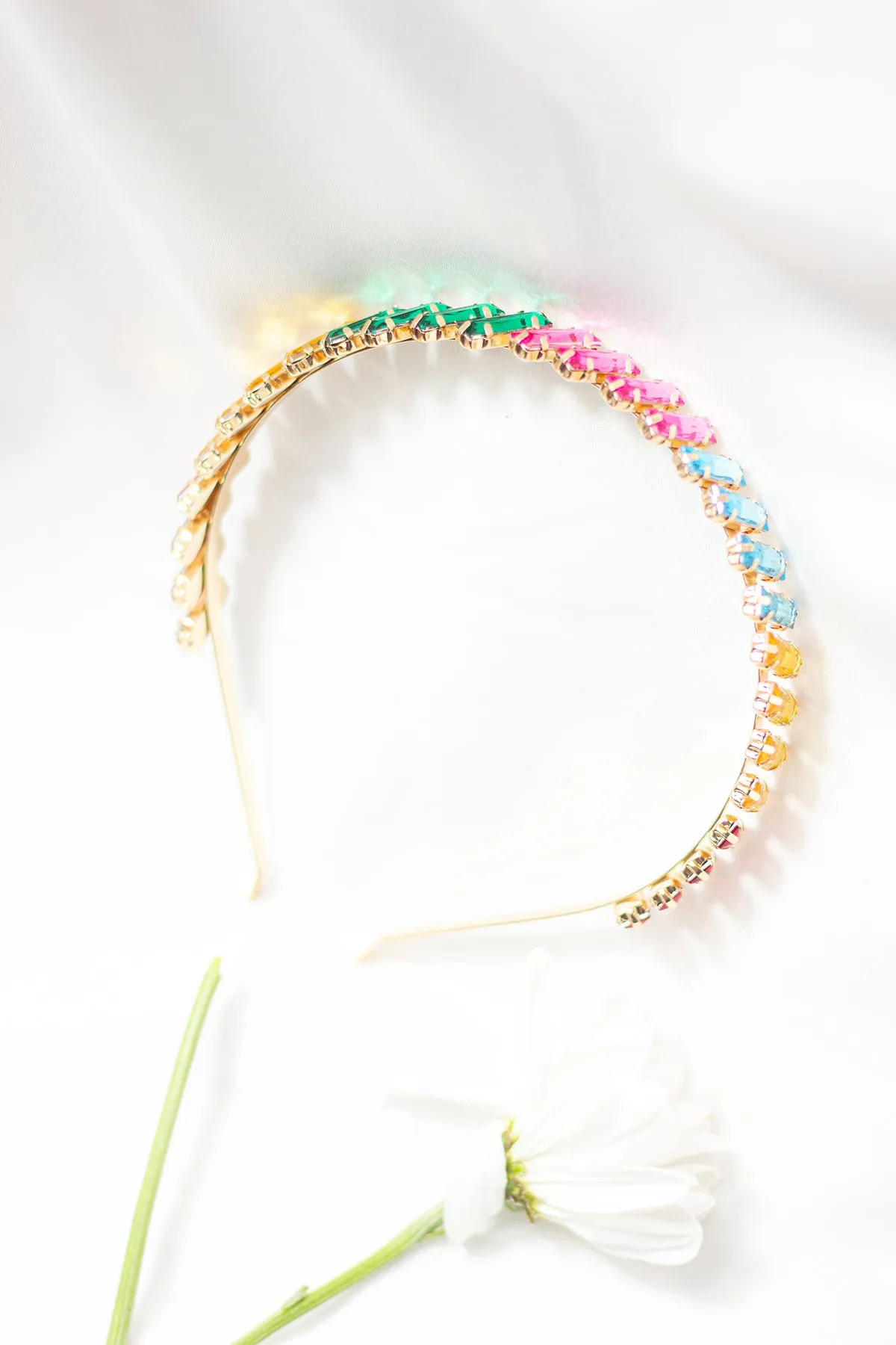 Rainbow Gem Jewel Headband