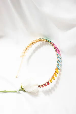 Rainbow Gem Jewel Headband