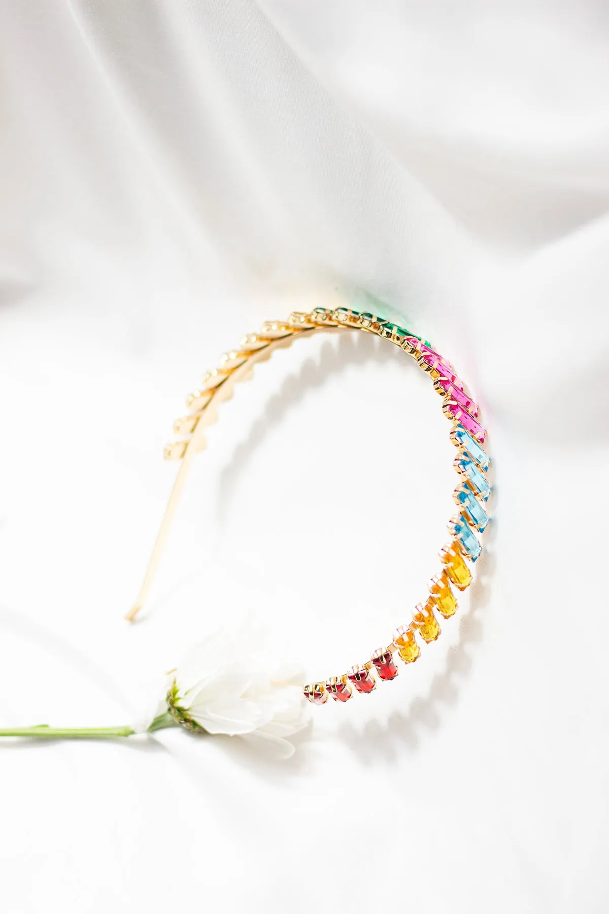 Rainbow Gem Jewel Headband
