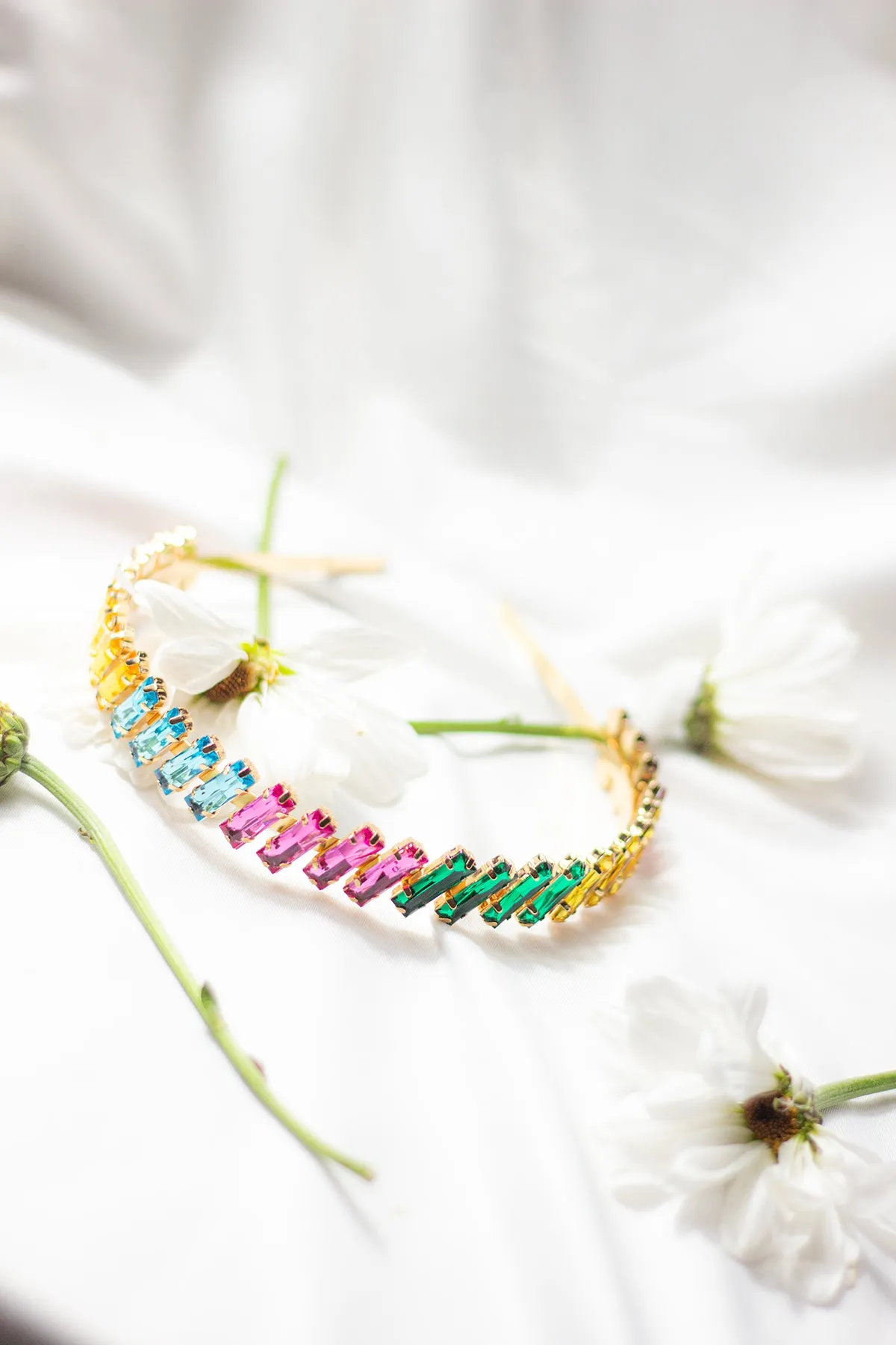 Rainbow Gem Jewel Headband