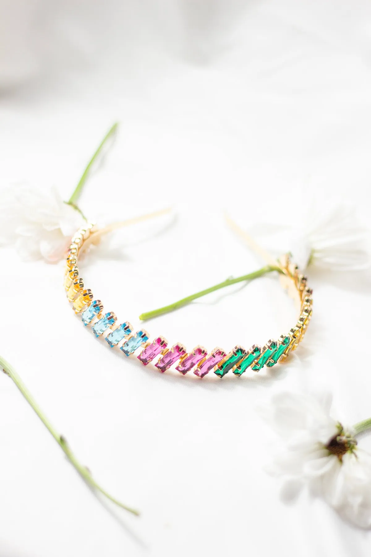 Rainbow Gem Jewel Headband
