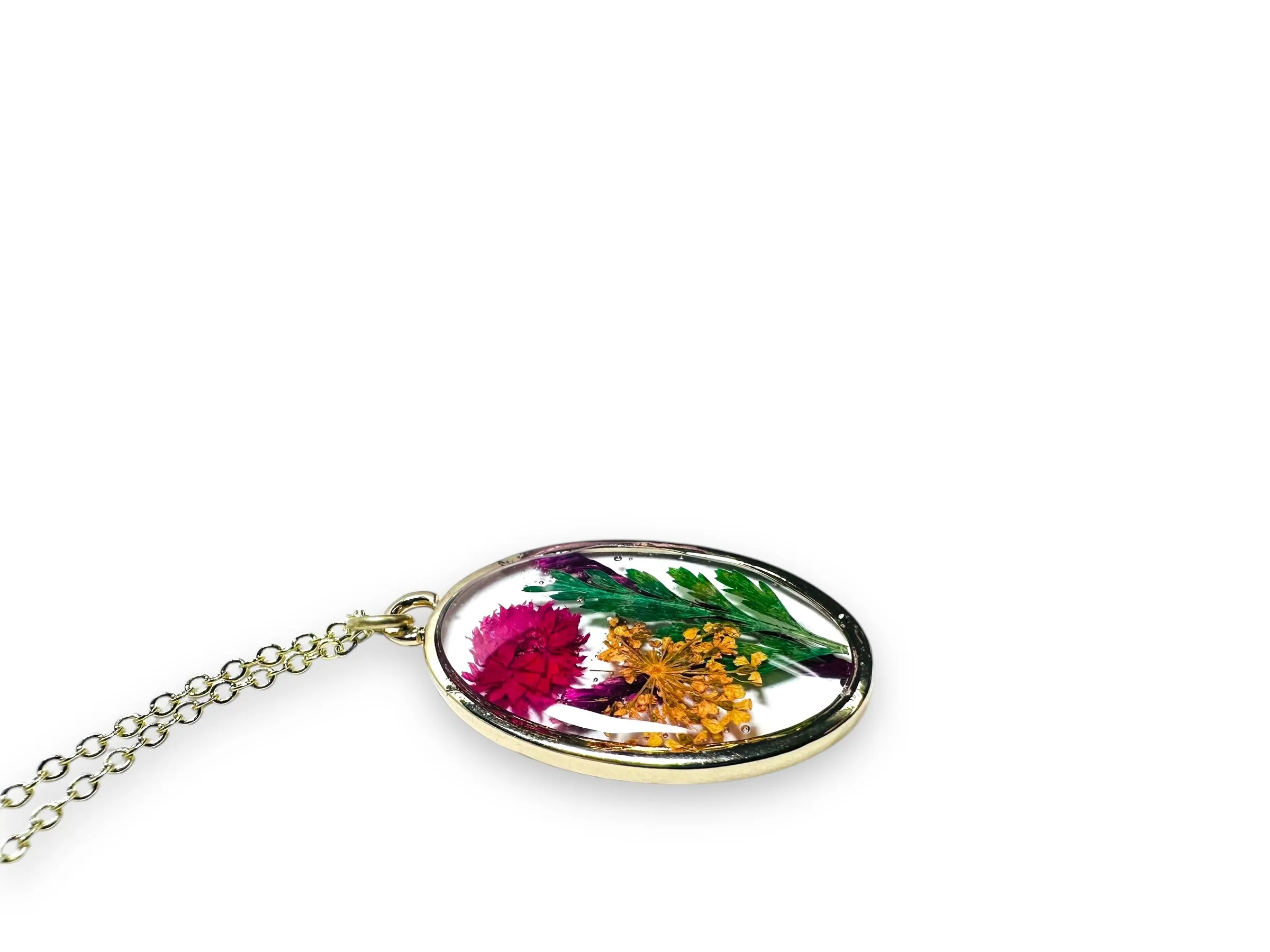 Real Flower Necklace/Oval Flower Necklace