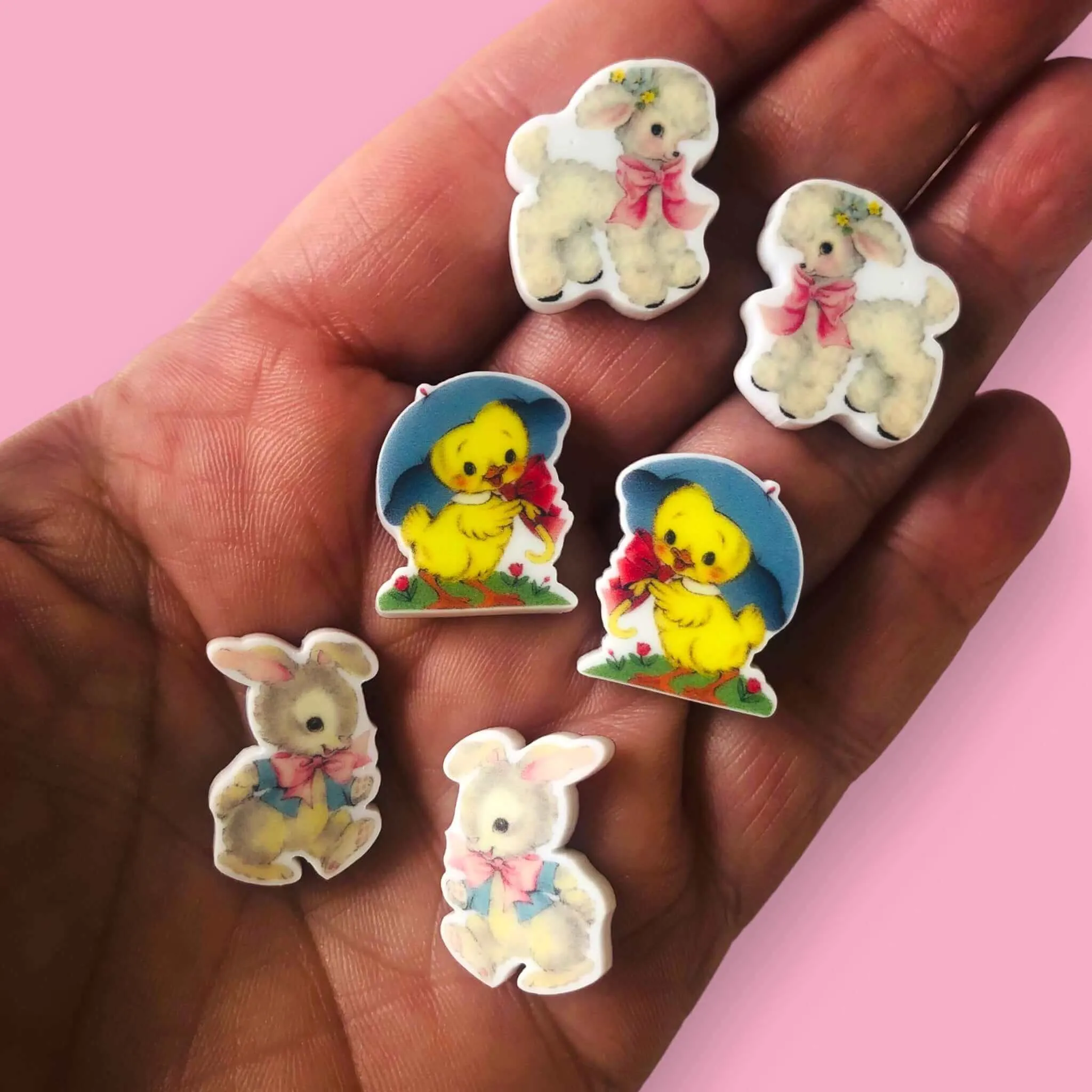 Retro Animal Babies - 6 pair assorted set