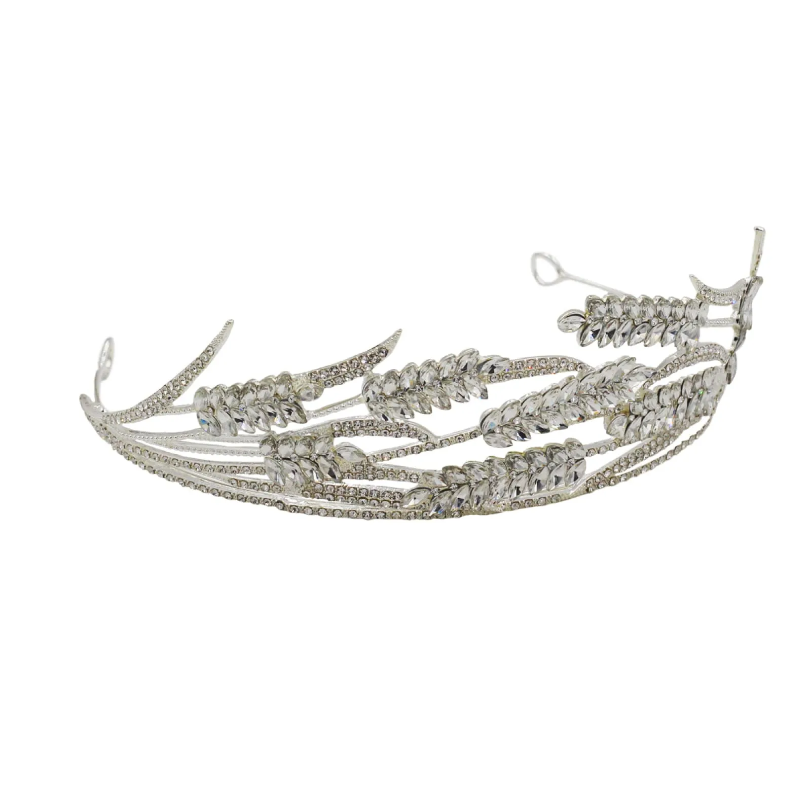 Retro Beadings Wedding Baroque Dome Diamond Bride Crown Women Hair Accessories