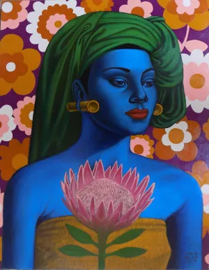 Retro Blue Girl