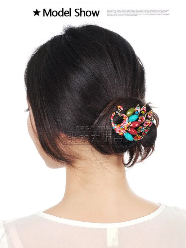 retro peacock hair rope