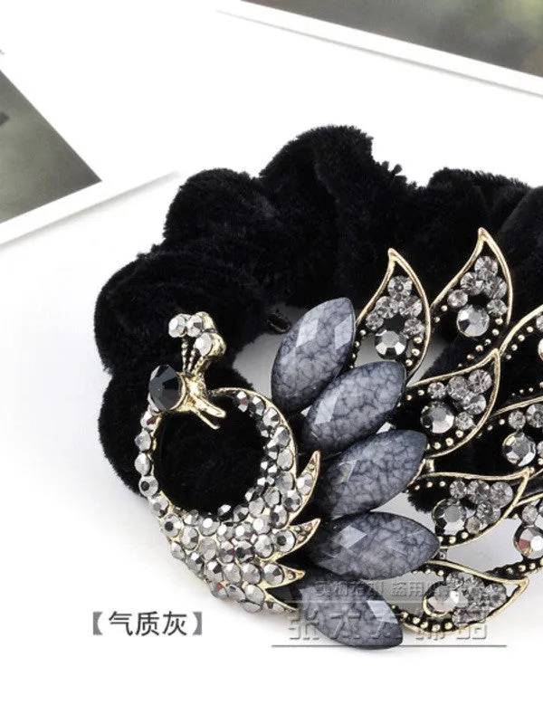 retro peacock hair rope