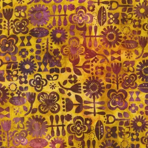 Retro Rainbow Batiks Rust