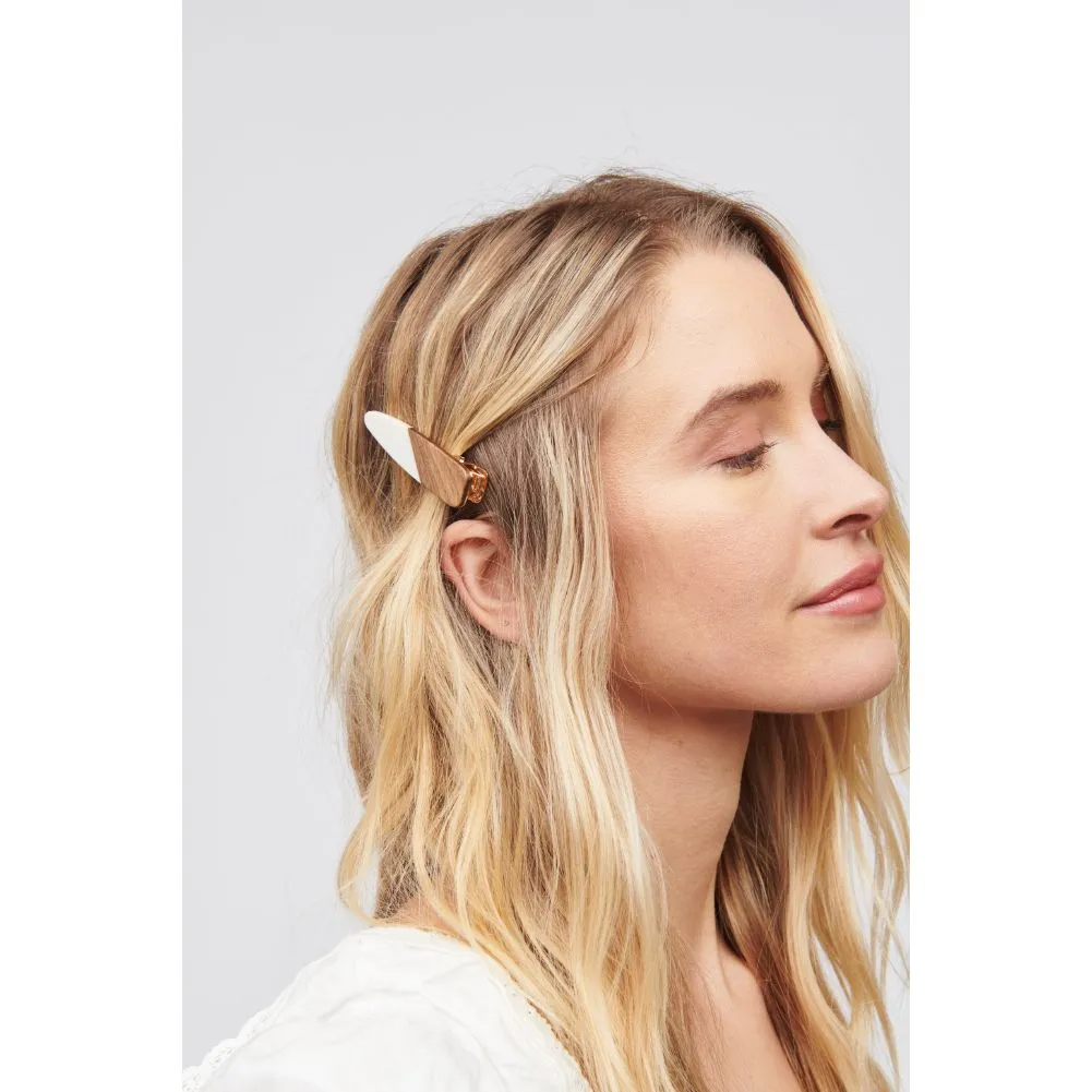 Retro Wood Grain Hair Clip - Assorted 3 Pack Hair Clip