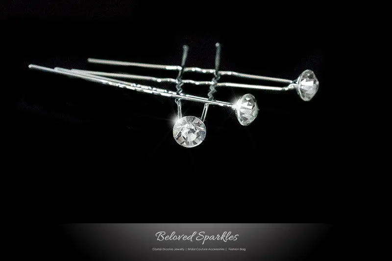 Riana Solitaire Hair Stick Pin | Rhinestone
