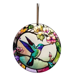 Ruby Throated Hummingbird Acrylic Window Ornament #SC280
