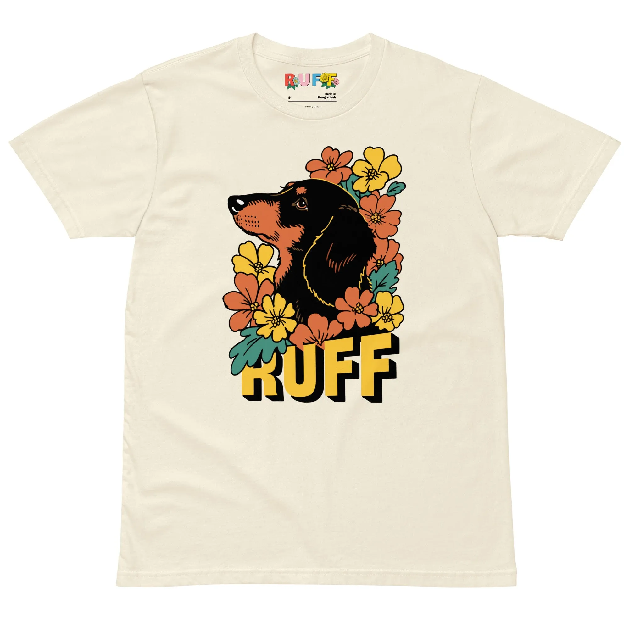 Ruff in Bloom: Dachshund Amongst the Flowers Tee