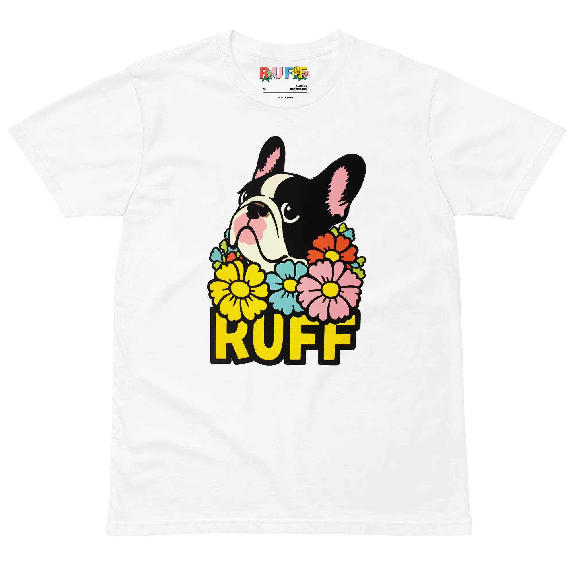 Ruff in Bloom: French Bulldog in Flowers Tee