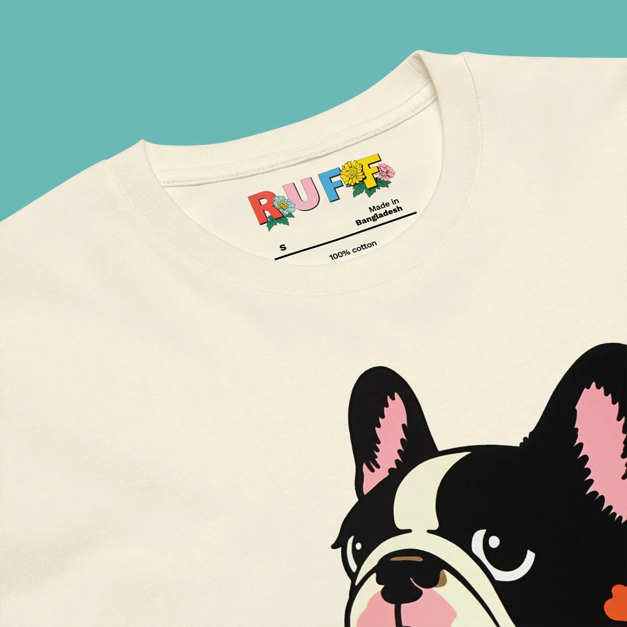 Ruff in Bloom: French Bulldog in Flowers Tee