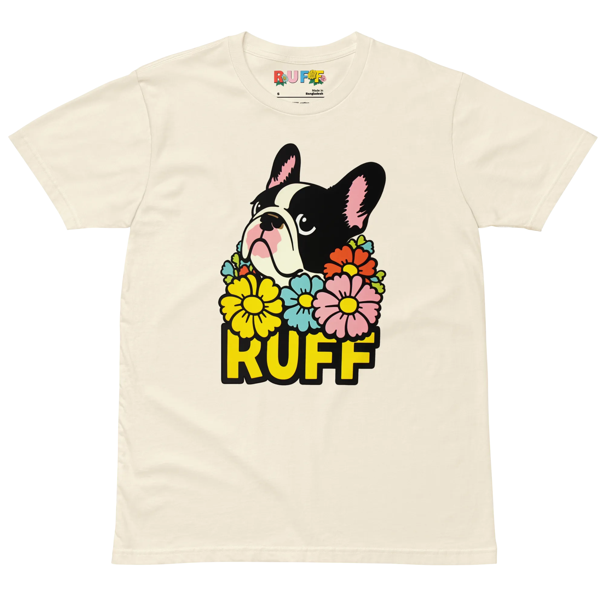 Ruff in Bloom: French Bulldog in Flowers Tee