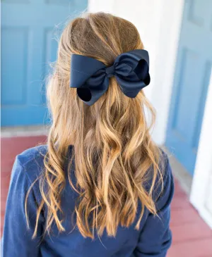 RuffleButts Bows - 6" Navy Single