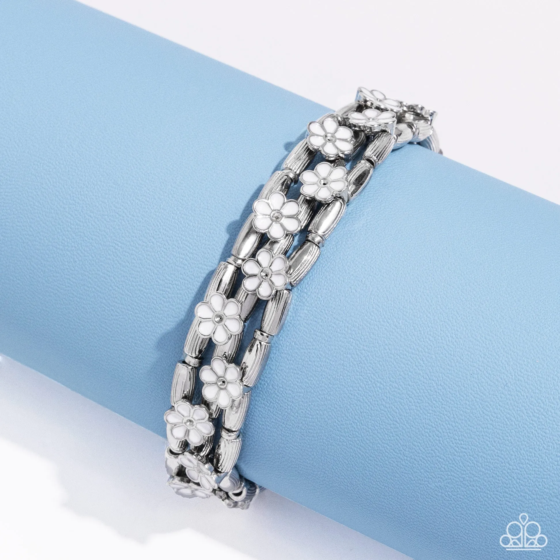 Scattered Springtime - White Bracelet