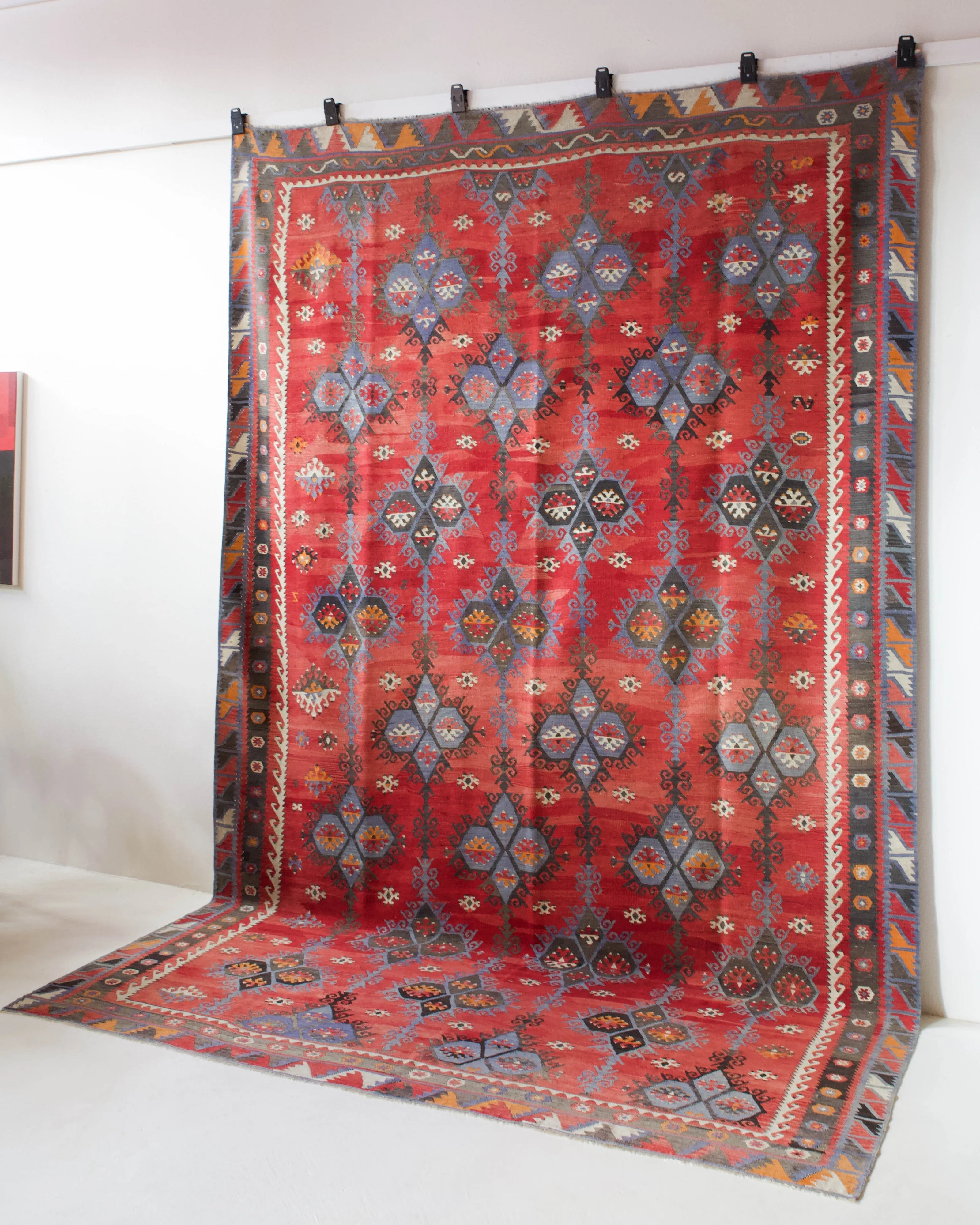 Semi-Antique Sivas Sarkisla Kilim Rug 7'9"x12'2"